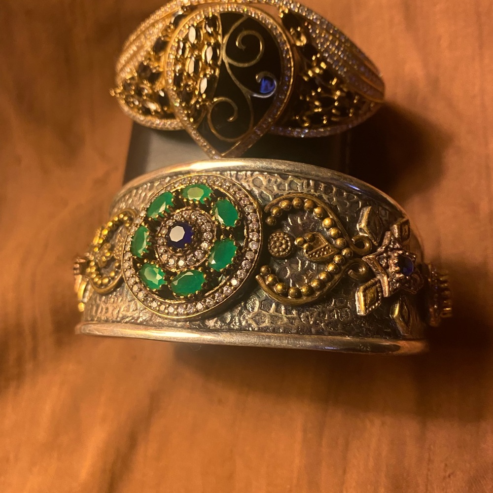 Really wonderful bracelets both very heavy Sterling with wonderful designs